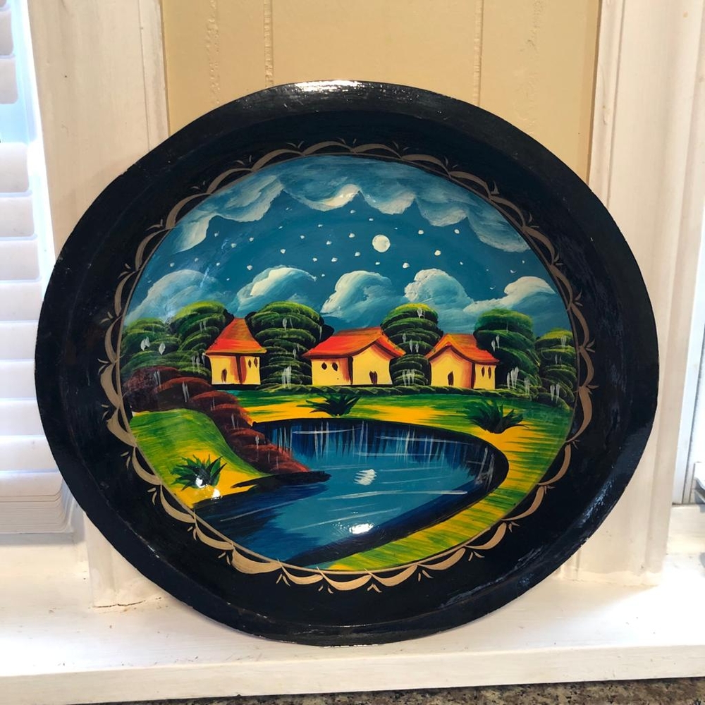 Decorative plate hand painting decoration for the home